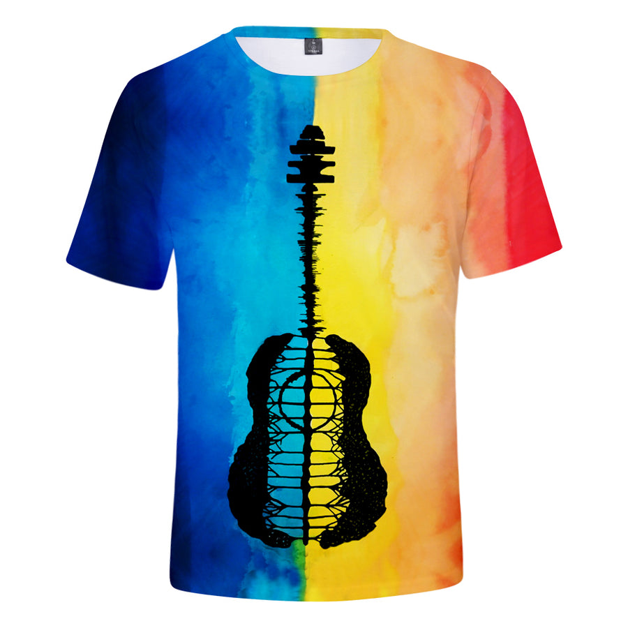 Colorful Guitar View T-shirt