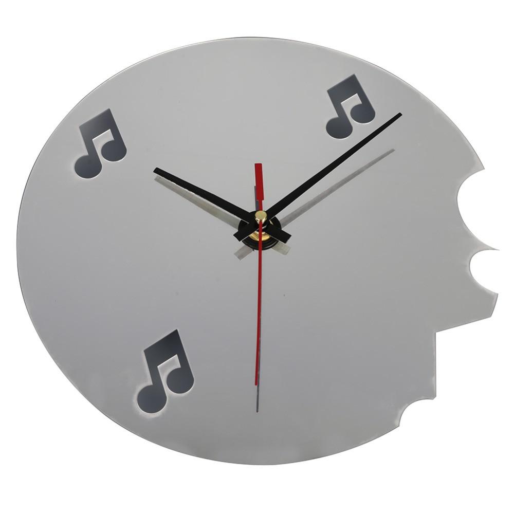 Music Notes 3D Wall Clock Mirror Sticker Set - Artistic Pod Review
