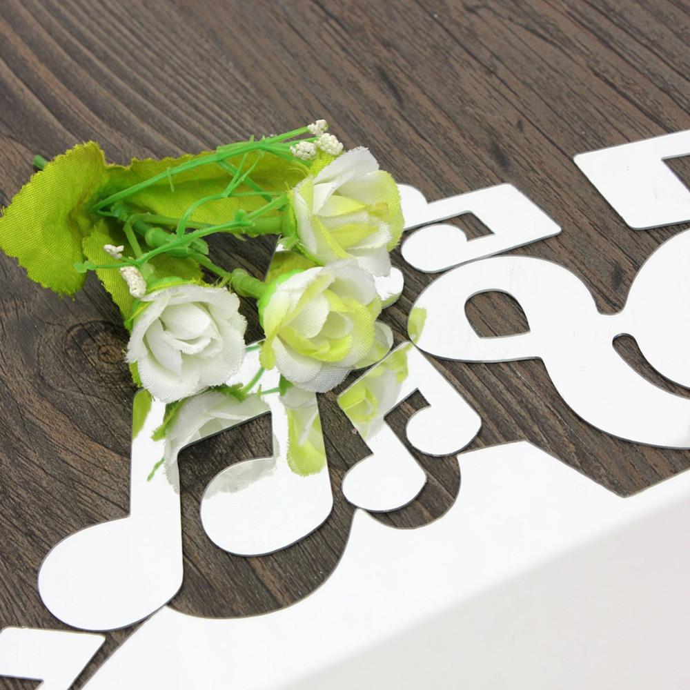 Music Notes 3D Wall Clock Mirror Sticker Set - Artistic Pod Review