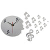 Music Notes 3D Wall Clock Mirror Sticker Set - Artistic Pod Review