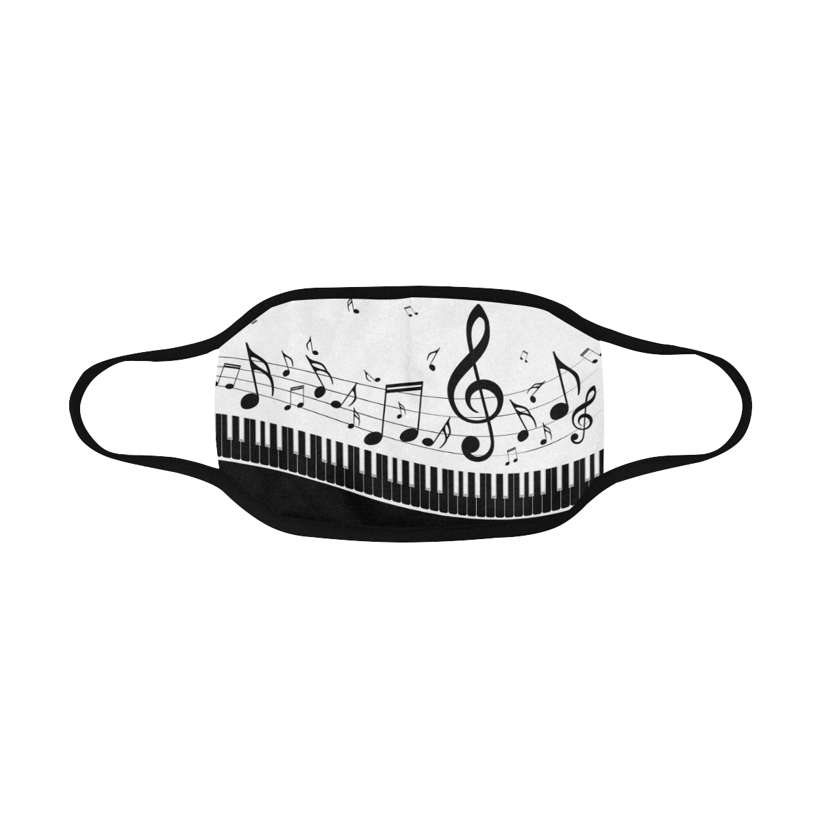Piano Keys With Musical Notes Mask