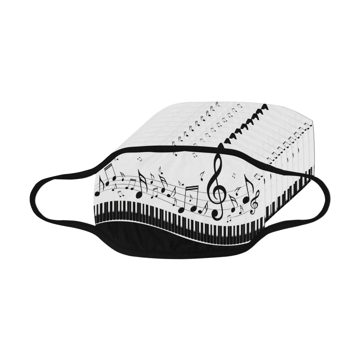 Piano Keys With Musical Notes Mask