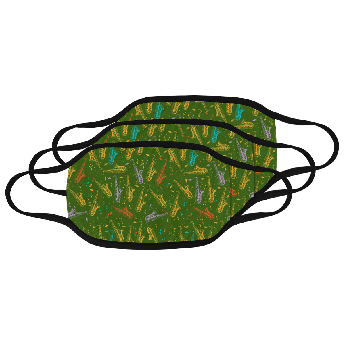 Saxophones And Music Notes Mask - L / Pack of 3 - { shop_name }} - Review