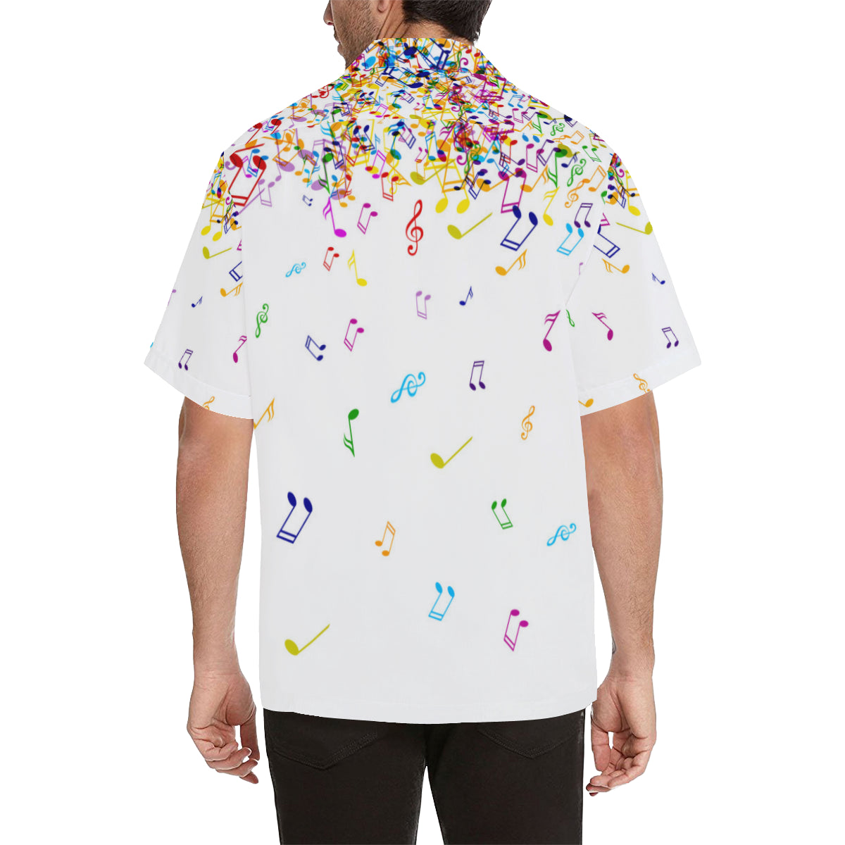 Colorful Music Notes Men's Sleeve Short