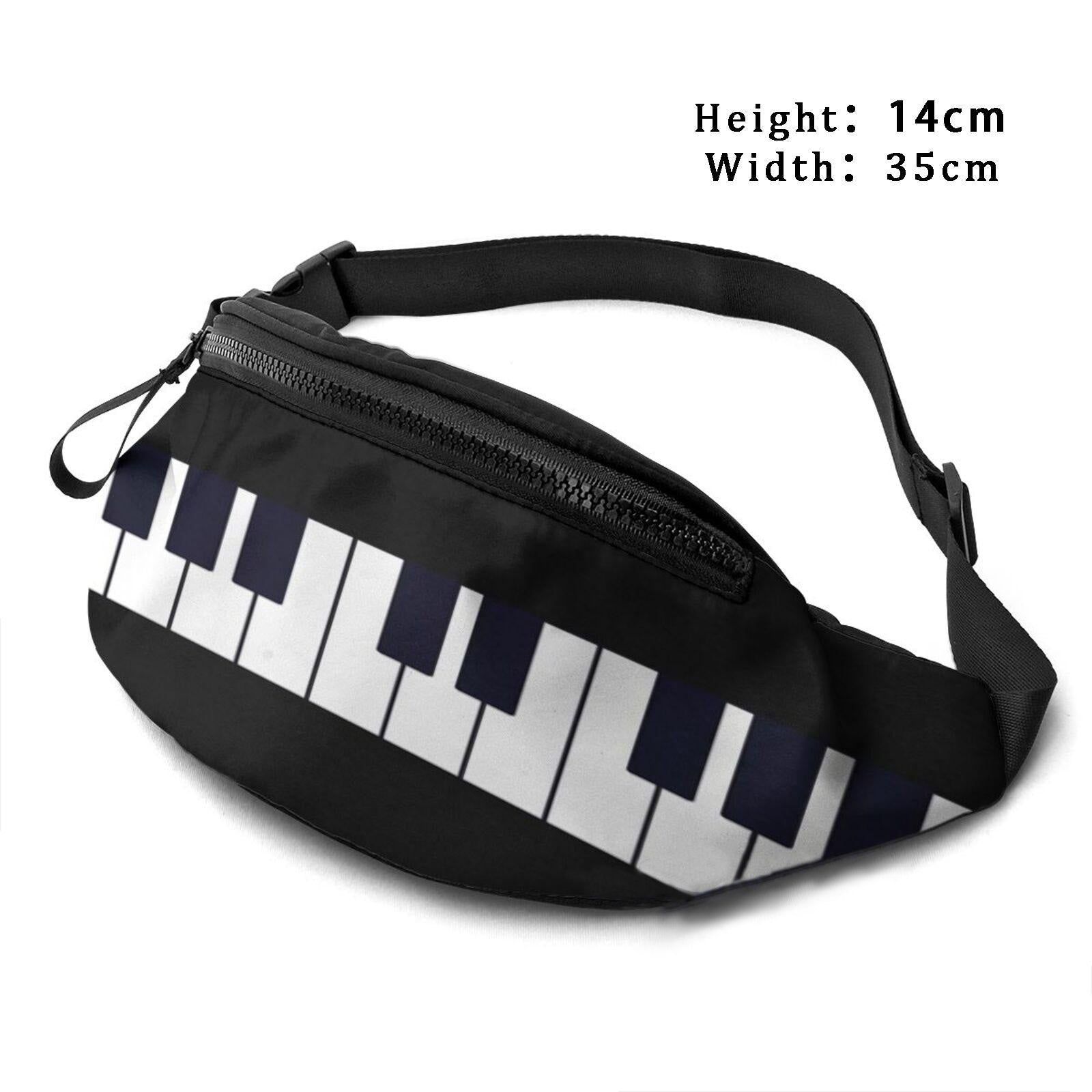 Piano Keys Black Bag