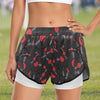 Vinyl Red Sports Shorts