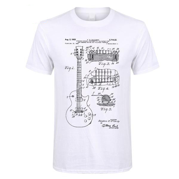 Guitar Blue Print T-shirt