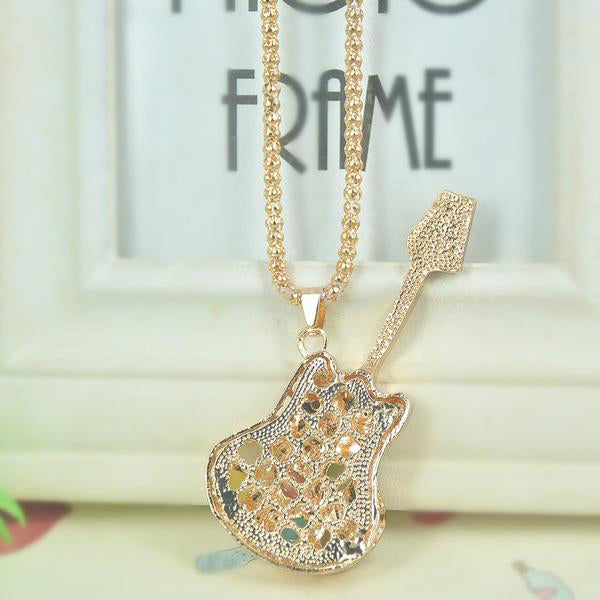 Opal Guitar Flower Necklace