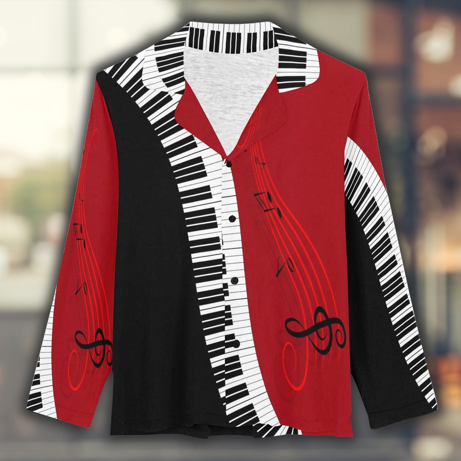 R&B Piano Music Long Sleeve Shirt
