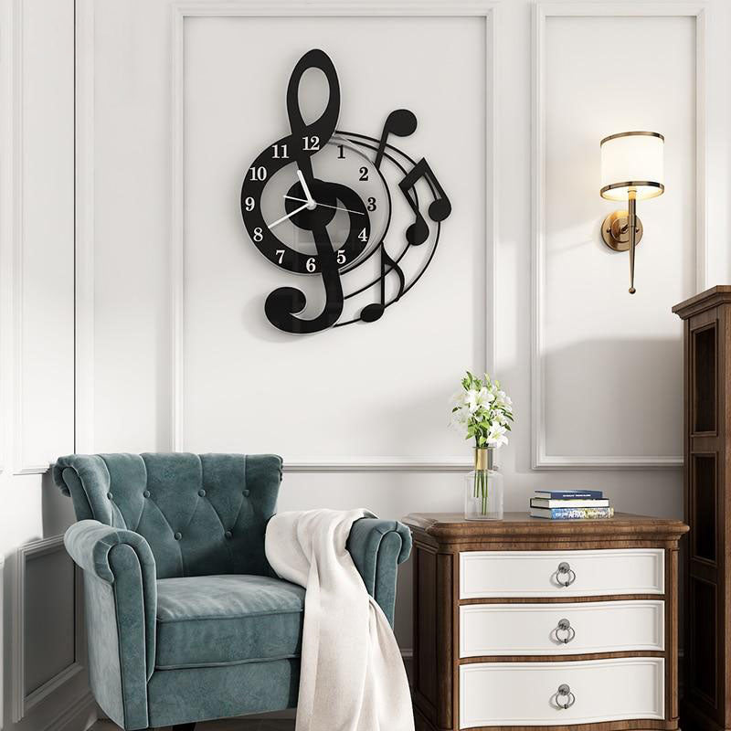 Music Treble Clef Swingable Wall Clock