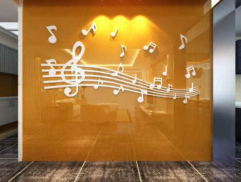 Music Note Acrylic 3D Wall Sticker