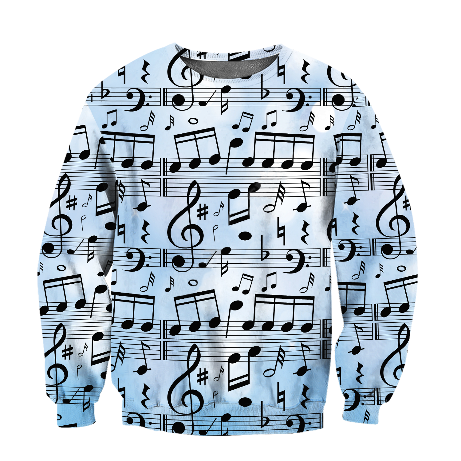 Music Notes Blue Sweatshirt/Hoodie