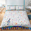 Colorful Music Notes Bedding Set