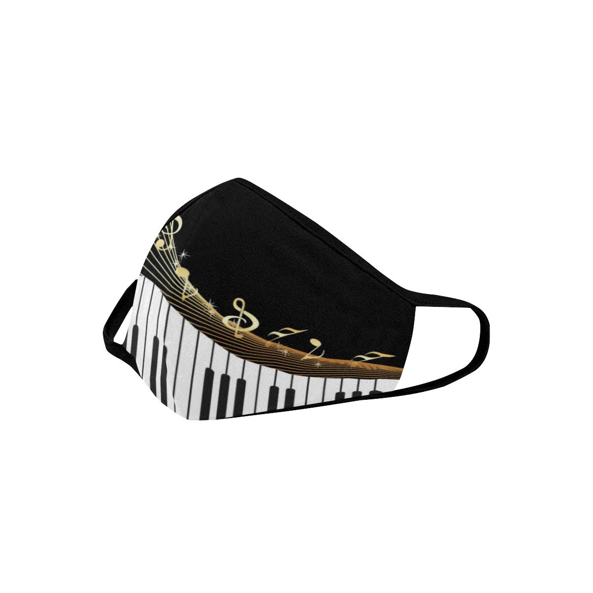 Piano Keys With Music Notes Mask