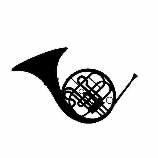 French Horn Decal Vinyl Sticker