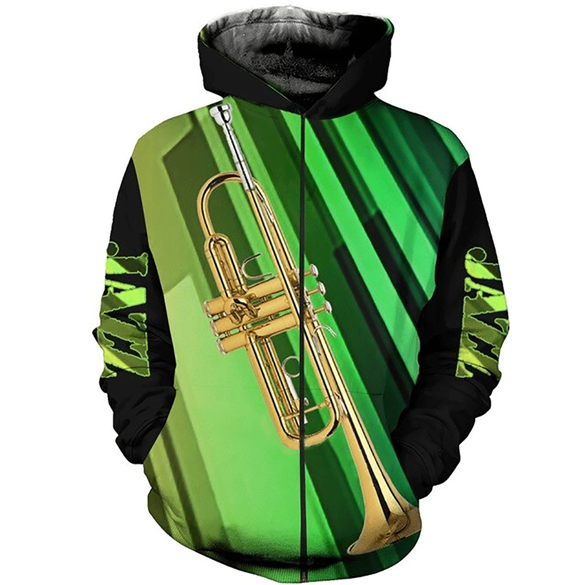 Music Print Men Hoodie