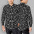 Music Notes Men's Long Sleeve Black Shirt