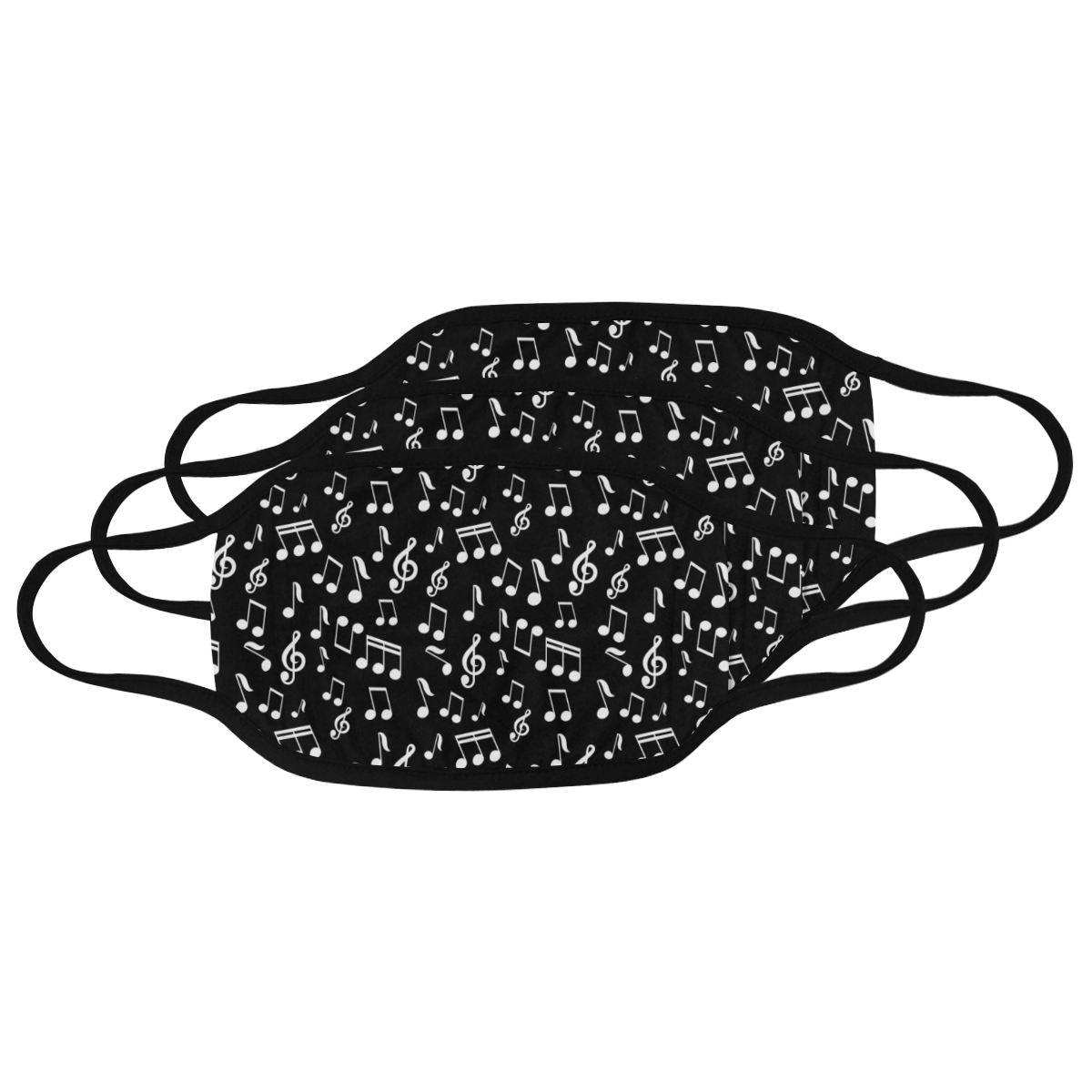 Music Notes Black Mask