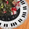 Piano Keys Black Christmas Tree Skirt