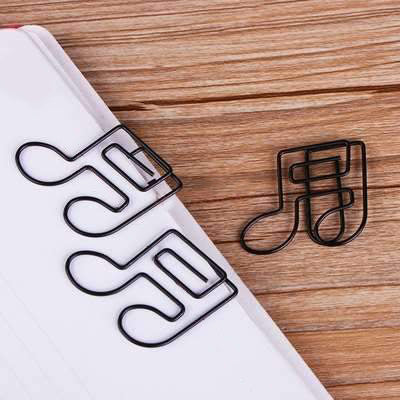 10pcs Black Music Notes Paper Clip - { shop_name }} - Review