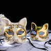 Music Note Cat Venetian Mask