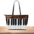 Piano Key Leather Tote Bag