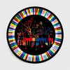 Colorful Piano Music Round Rug