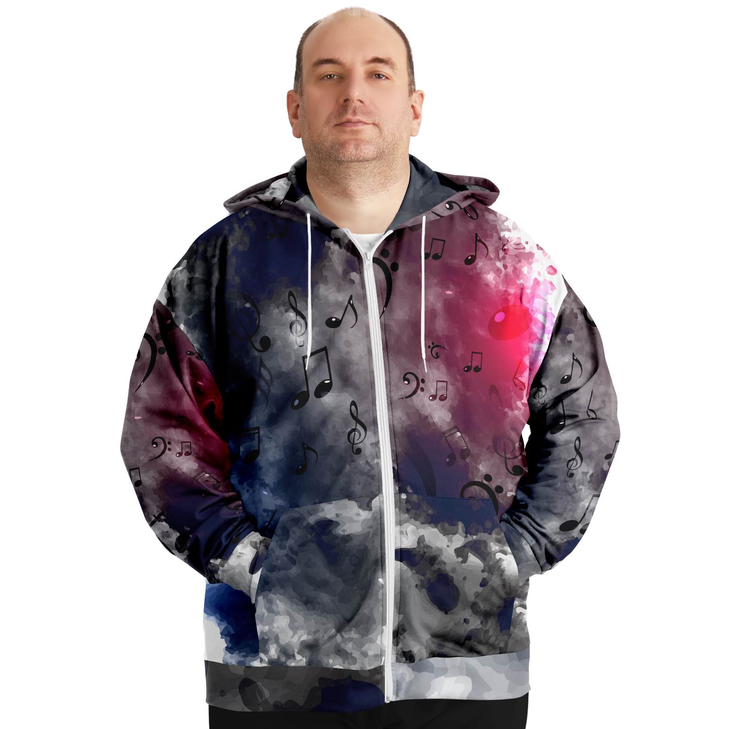 Music Note Abstract Zip Hoodie