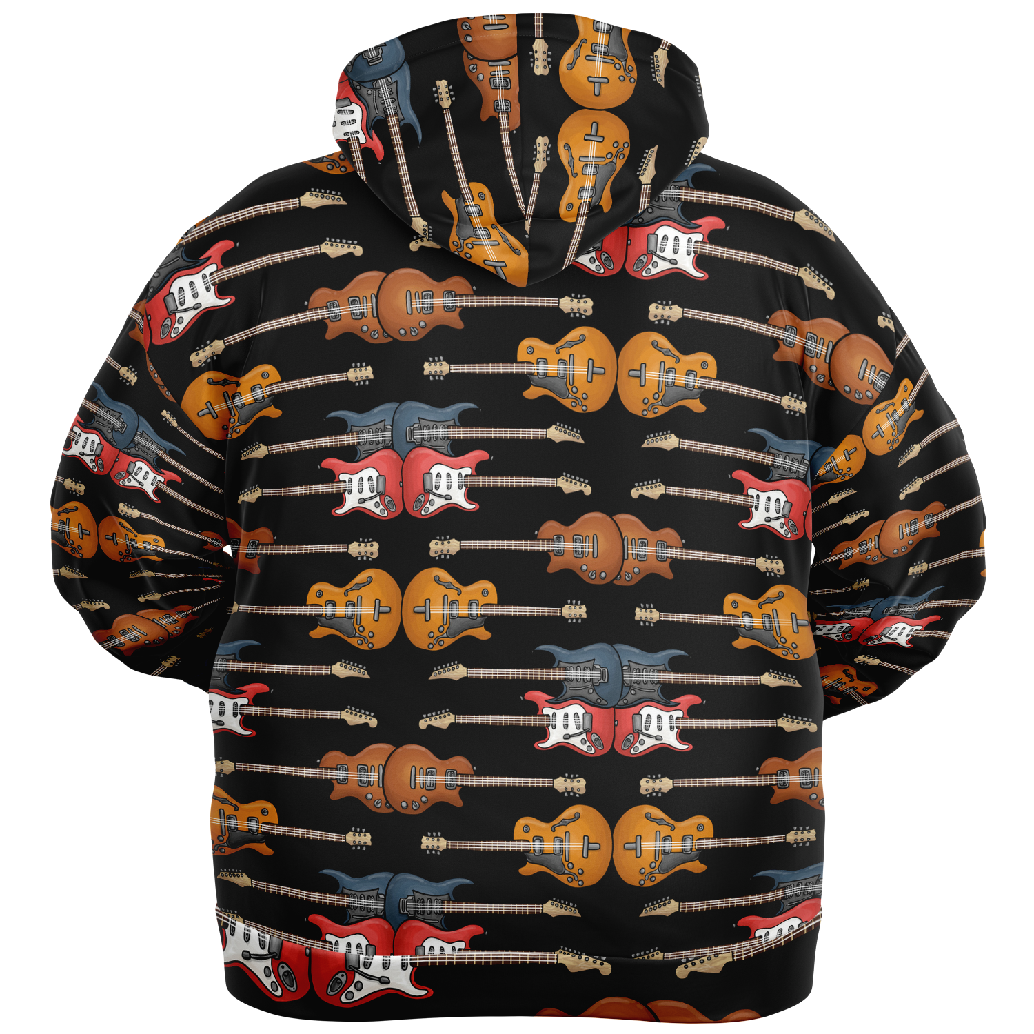 Electric Guitar Plus-Size Zip Hoodie