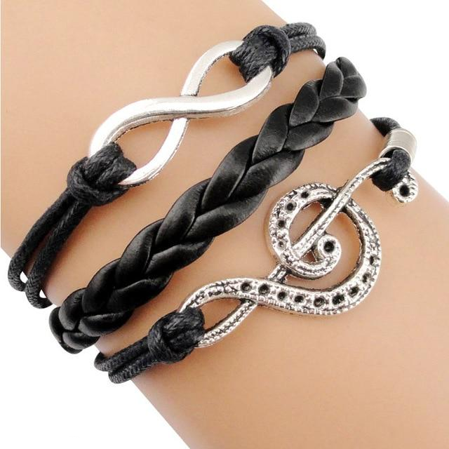 Music Leather Wrap Bracelet