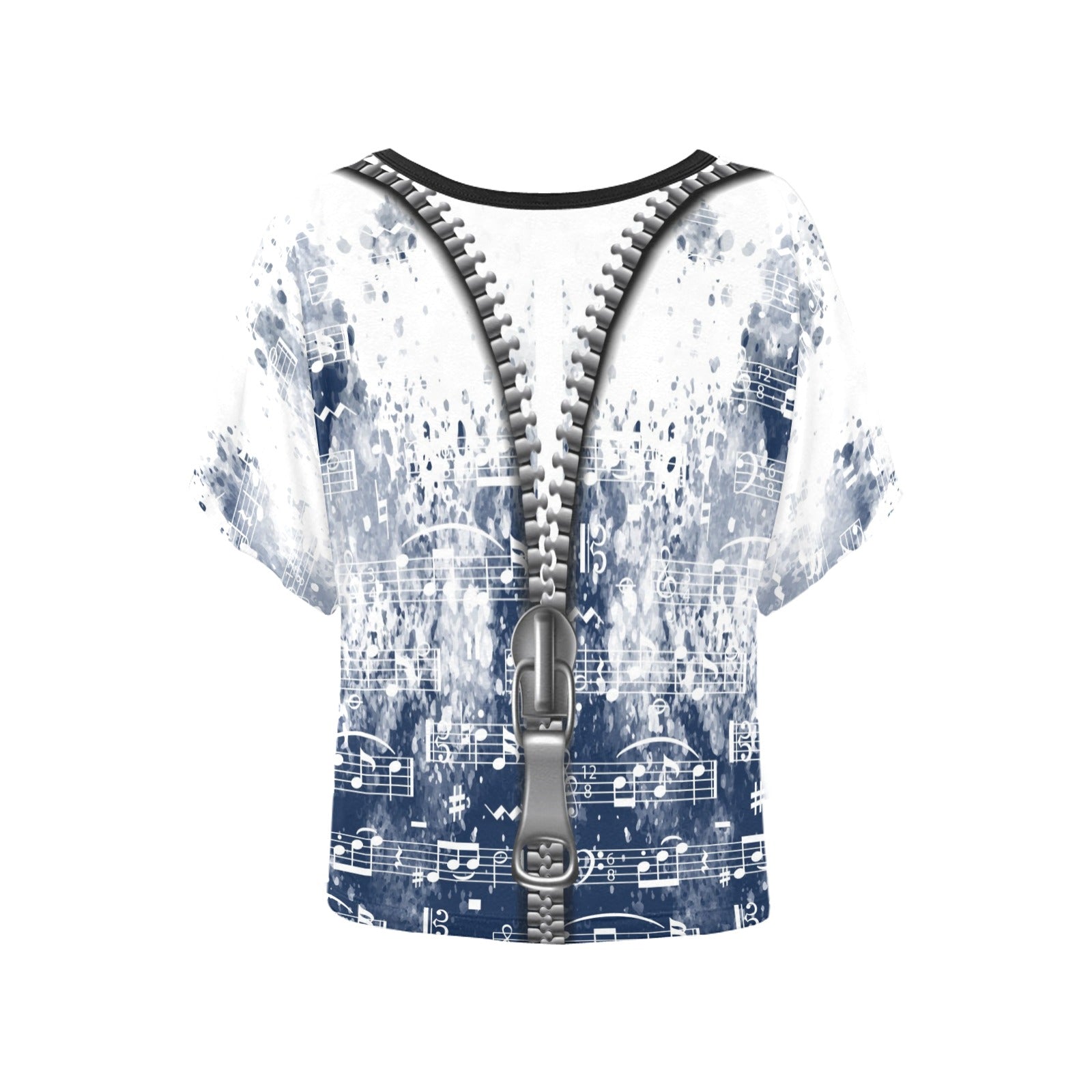 Music Notes Style Batwing T-Shirt