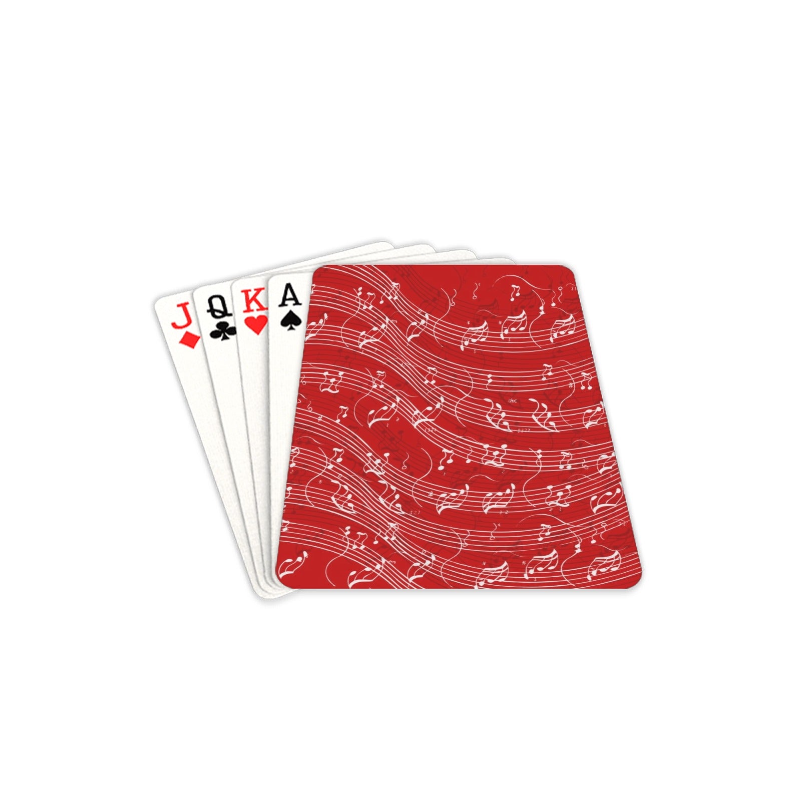 Red Music Playing Cards