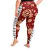 Music Notes Red Plus Size Leggings