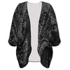 Music Notes Black Chiffon Kimono