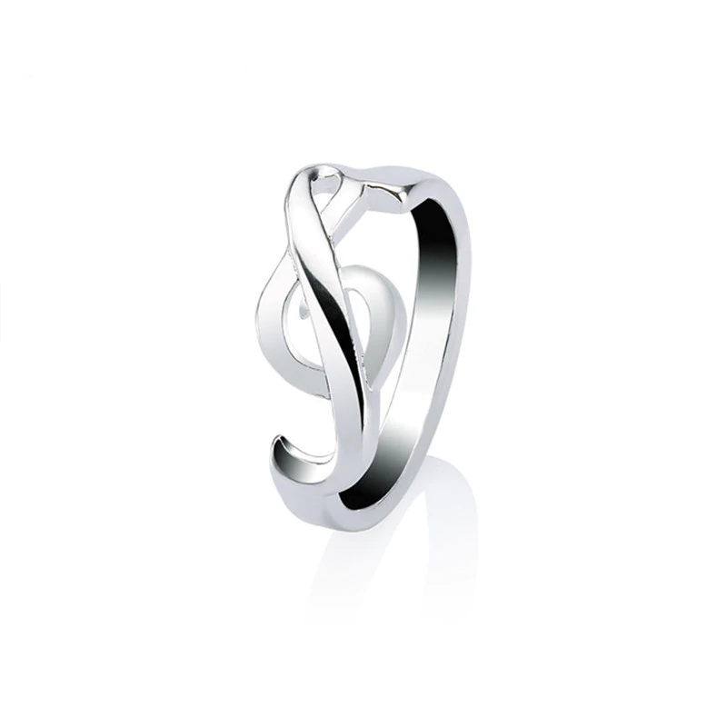Silver Treble Clef Ring