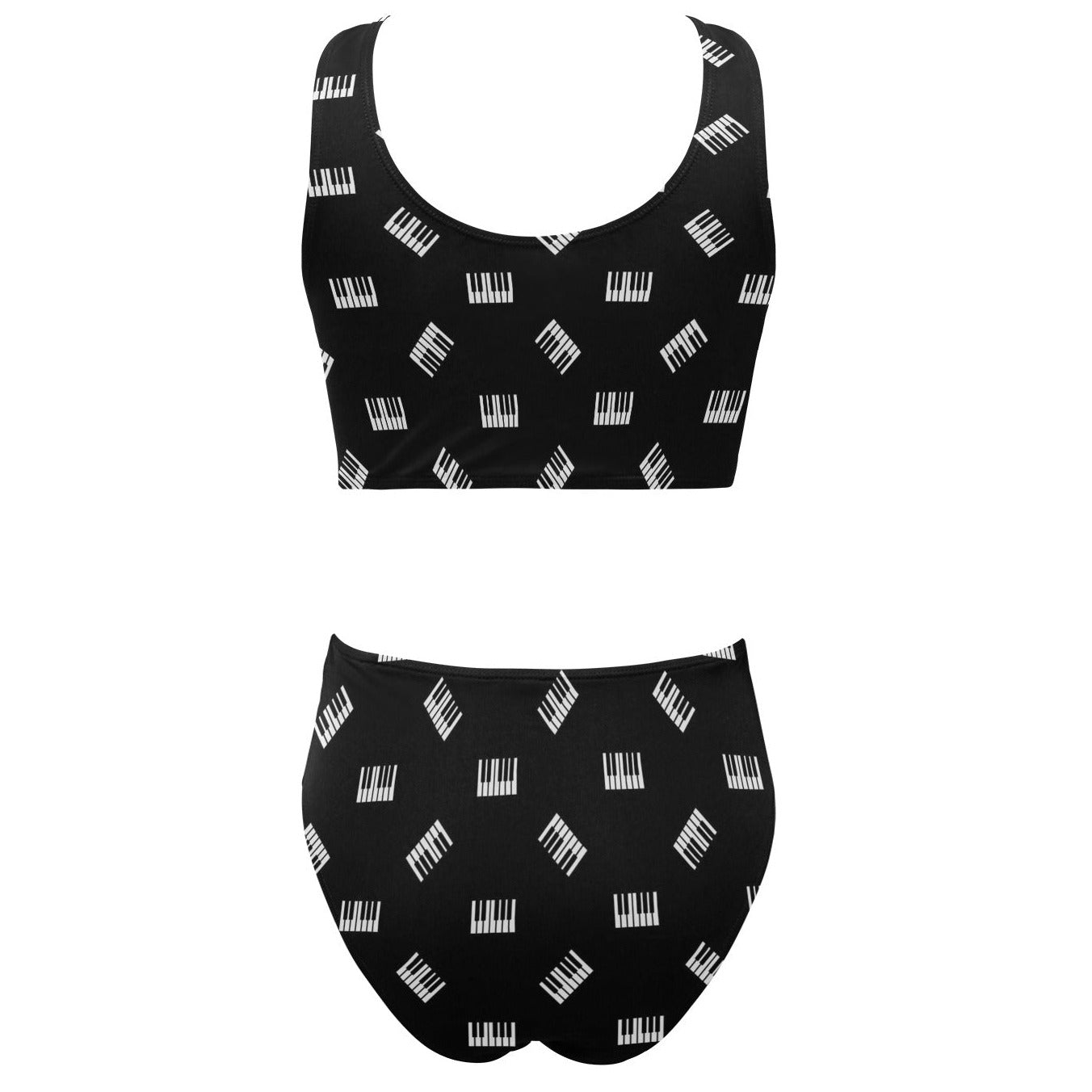 Piano Keys Pattern Bikini Swimsuit