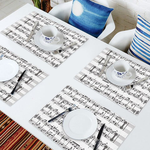 Music Note Placemats Set - Artistic Pod