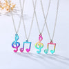 Colorful Music Note Couple Necklace