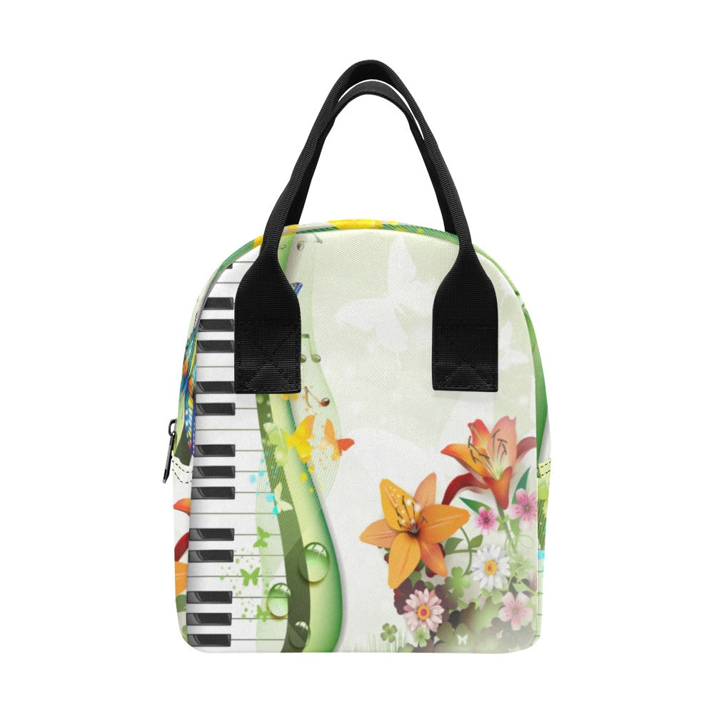 Piano Keys Floral Lunch Bag - { shop_name }} - Review