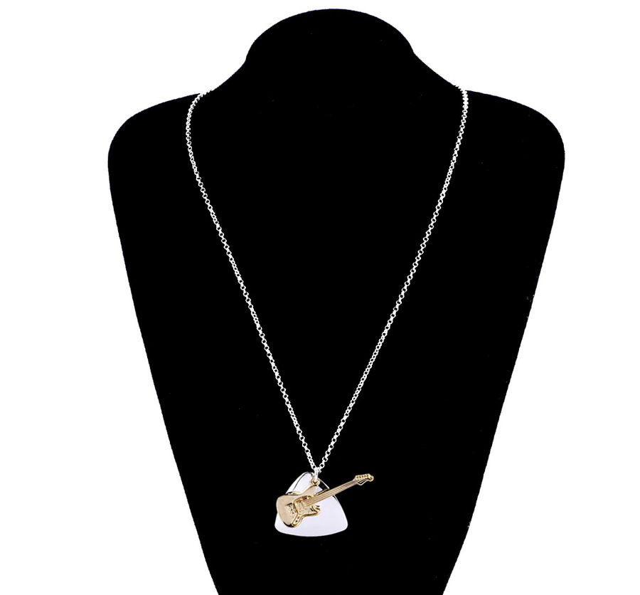 Guitar & Guitar Pick Necklace