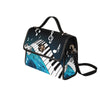 Blue Piano Print Canvas Bag