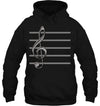 Treble Clef Music Black Hoodie