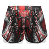 Musical Red Abstract Sports Shorts