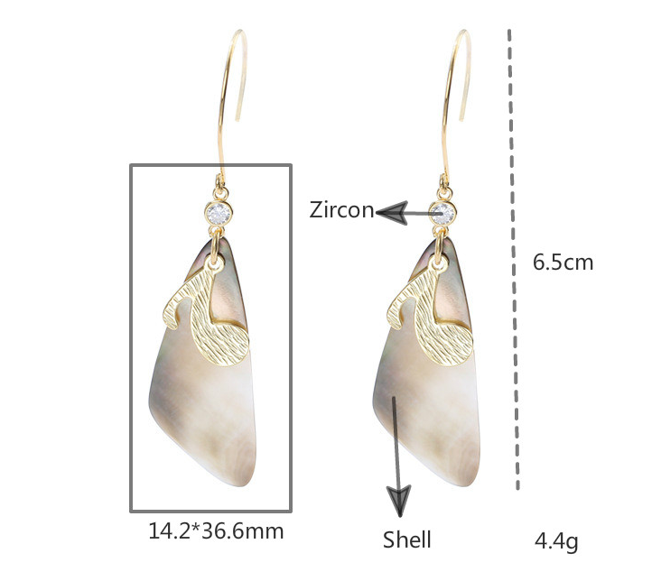 Musical Symbol Natural Shell Earrings