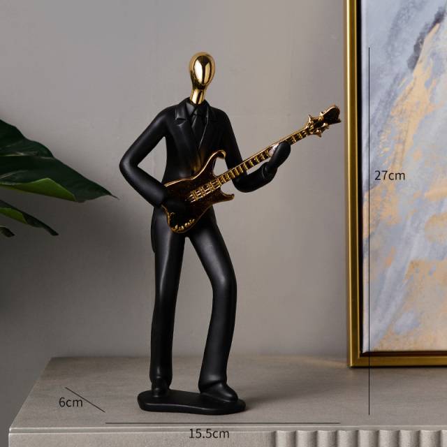 Golden/Black Musician Figurine