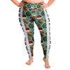 Piano Keys Green Plus Size Leggings