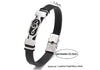 Silver Treble Clef Leather Bracelet