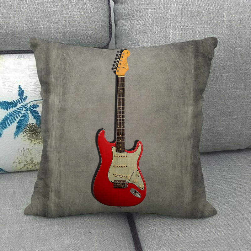Electric Guitar Gray Pillowcase