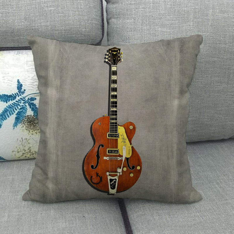 Electric Guitar Gray Pillowcase