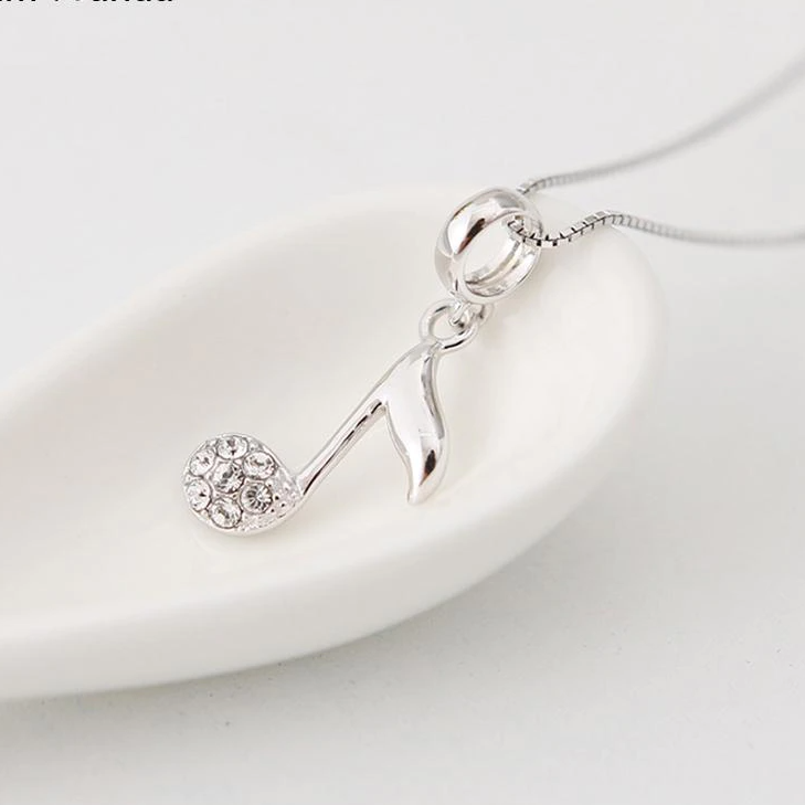 Music Notes Silver Bead